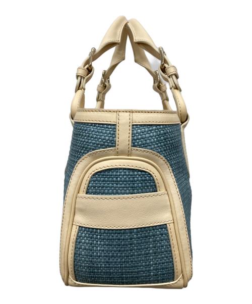 CELINE（セリーヌ）CELINE (セリーヌ) ハンドバッグ ブルー×ベージュの古着・服飾アイテム