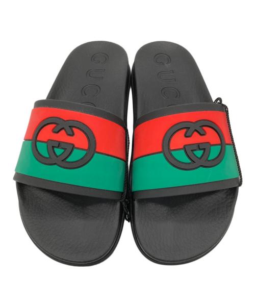 GUCCI（グッチ）GUCCI (グッチ) スライドサンダル ブラック サイズ:25 未使用品の古着・服飾アイテム