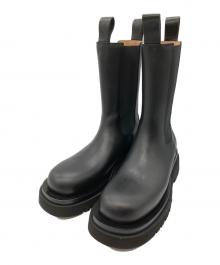 BOTTEGA VENETA（ボッテガベネタ）の古着「ラグ チェルシーブーツ」｜ブラック