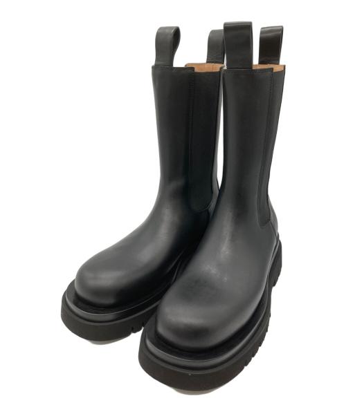 BOTTEGA VENETA（ボッテガベネタ）BOTTEGA VENETA (ボッテガベネタ) ラグ チェルシーブーツ ブラック サイズ:381/2の古着・服飾アイテム