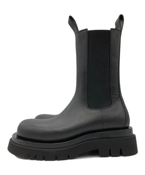 BOTTEGA VENETA（ボッテガベネタ）BOTTEGA VENETA (ボッテガベネタ) ラグ チェルシーブーツ ブラック サイズ:381/2の古着・服飾アイテム