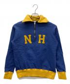 WAREHOUSEウエアハウス）の古着「ハーフジップスウェット」｜ブルー×イエロー