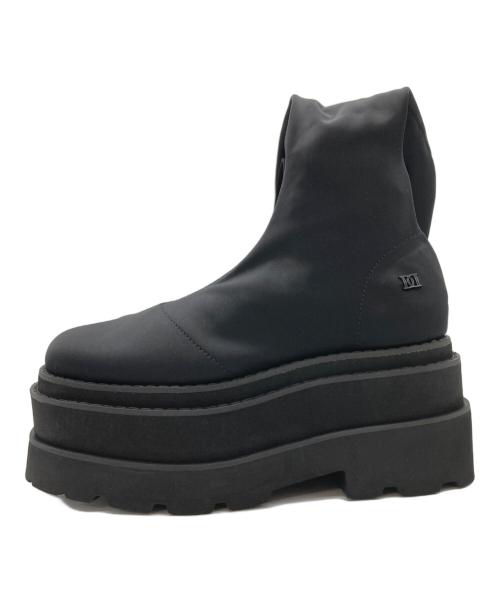 darich（ダーリッチ）darich (ダーリッチ) ウルトラストレッチフラットブーツ ブラック サイズ:M 未使用品の古着・服飾アイテム