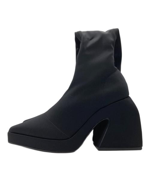 darich（ダーリッチ）darich (ダーリッチ) ウルトラストレッチミディアムブーツ ブラック サイズ:M 未使用品の古着・服飾アイテム