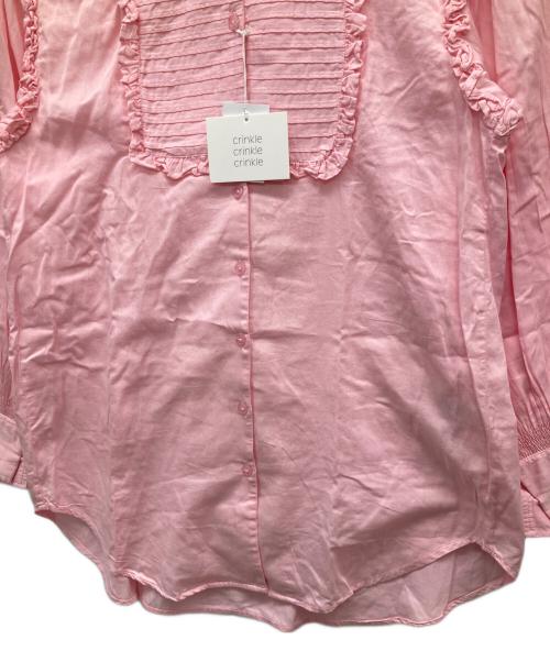 crinkle crinkle crinkle（クリンクル クリンクル クリンクル）crinkle crinkle crinkle (クリンクル クリンクル クリンクル) フリルシャツ ショッキングピンク サイズ:FREE 未使用品の古着・服飾アイテム