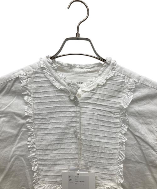 crinkle crinkle crinkle（クリンクル クリンクル クリンクル）crinkle crinkle crinkle (クリンクル クリンクル クリンクル) フリルシャツ ホワイト サイズ:FREE 未使用品の古着・服飾アイテム