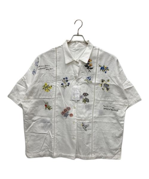 JOURNAL STANDARD（ジャーナルスタンダード）JOURNAL STANDARD (ジャーナルスタンダード) フラワーエンブロイダリー開襟シャツ ホワイト サイズ:FREE 未使用品の古着・服飾アイテム