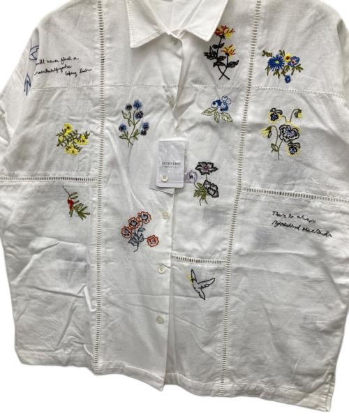 JOURNAL STANDARD（ジャーナルスタンダード）JOURNAL STANDARD (ジャーナルスタンダード) フラワーエンブロイダリー開襟シャツ ホワイト サイズ:FREE 未使用品の古着・服飾アイテム