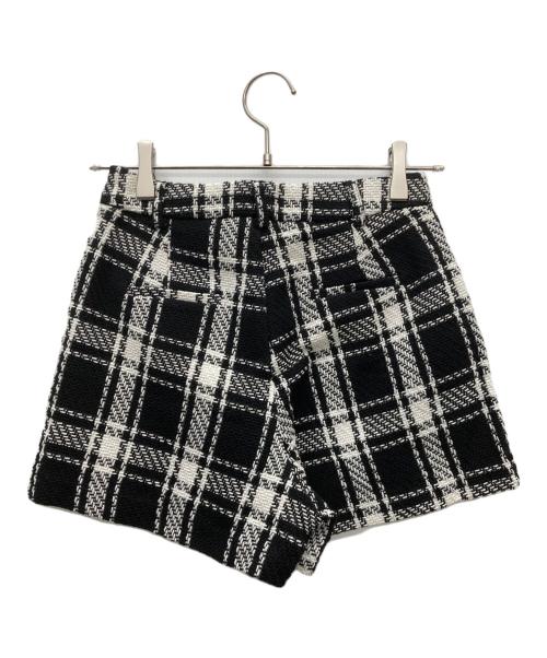 darich（ダーリッチ）darich (ダーリッチ) チェックツイードハイウエストショートパンツ ブラック サイズ:M 未使用品の古着・服飾アイテム