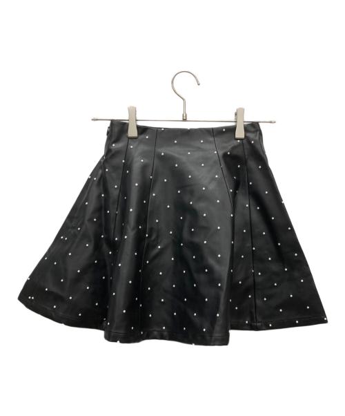 darich（ダーリッチ）Darich  (ダーリッチ) ドットレザーフレアミニスカート ブラック サイズ:M 未使用品の古着・服飾アイテム