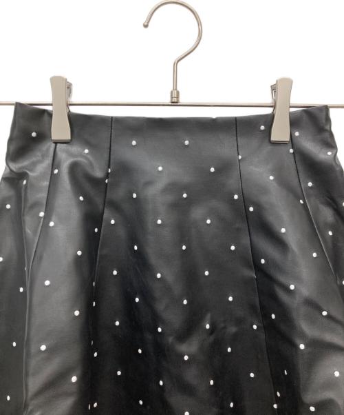 darich（ダーリッチ）Darich  (ダーリッチ) ドットレザーフレアミニスカート ブラック サイズ:M 未使用品の古着・服飾アイテム