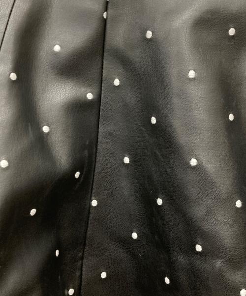 darich（ダーリッチ）Darich  (ダーリッチ) ドットレザーフレアミニスカート ブラック サイズ:M 未使用品の古着・服飾アイテム