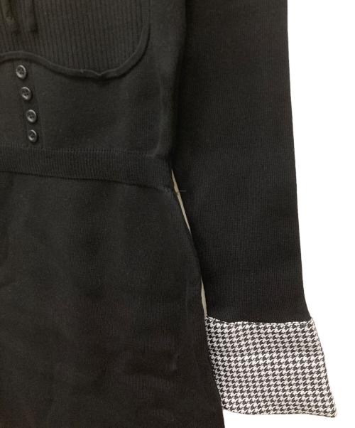 darich（ダーリッチ）darich (ダーリッチ) フロントオープンニットミニワンピース ブラック サイズ:FREE-L 未使用品の古着・服飾アイテム