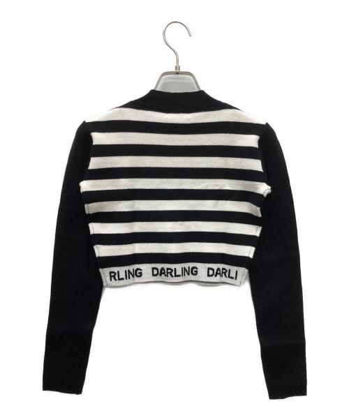 darich（ダーリッチ）darich (ダーリッチ) ボーダージャガードニットトップス ブラック サイズ:FREE 未使用品の古着・服飾アイテム