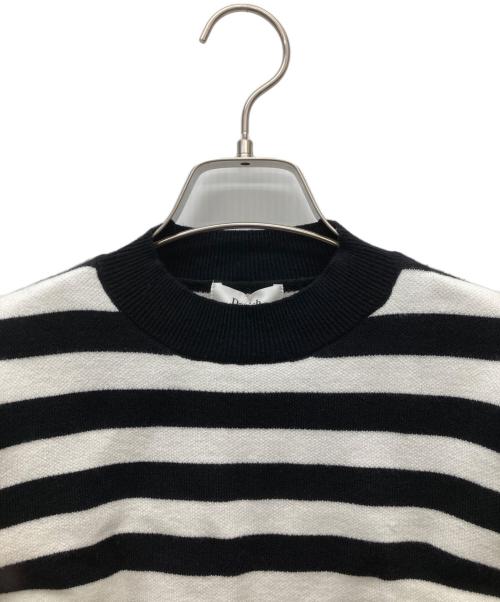 darich（ダーリッチ）darich (ダーリッチ) ボーダージャガードニットトップス ブラック サイズ:FREE 未使用品の古着・服飾アイテム