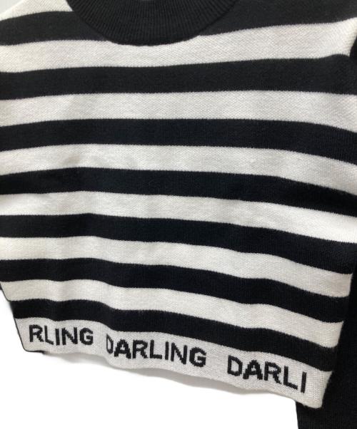 darich（ダーリッチ）darich (ダーリッチ) ボーダージャガードニットトップス ブラック サイズ:FREE 未使用品の古着・服飾アイテム
