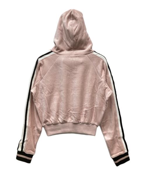 darich（ダーリッチ）darich (ダーリッチ) ラインベロアショートフーディー＆スカートセットアップ ピンク サイズ:free 未使用品の古着・服飾アイテム