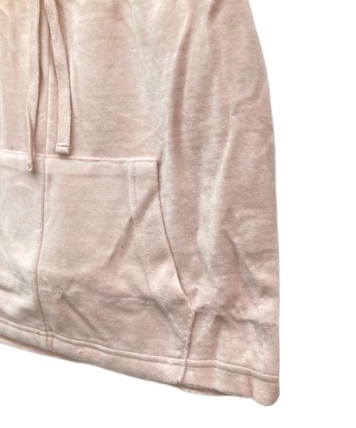 darich（ダーリッチ）darich (ダーリッチ) ラインベロアショートフーディー＆スカートセットアップ ピンク サイズ:free 未使用品の古着・服飾アイテム