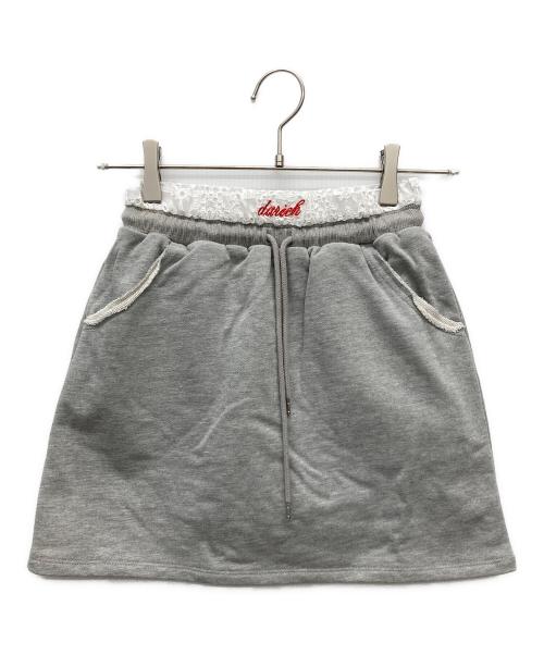 darich（ダーリッチ）darich (ダーリッチ) DDジップスウェットパーカー＆スウェットミニスカートセットアップj グレー サイズ:FREE 未使用品の古着・服飾アイテム