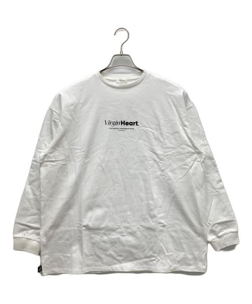 darich（ダーリッチ）darich (ダーリッチ) ハートモチーフロングTシャツ ホワイト サイズ:FREE 未使用品の古着・服飾アイテム