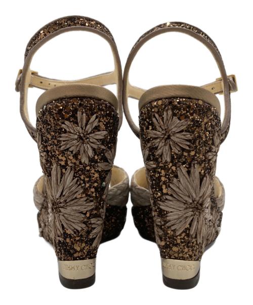 JIMMY CHOO（ジミーチュウ）JIMMY CHOO (ジミーチュウ) ウェッジソールパンプス ブラウン サイズ:37の古着・服飾アイテム