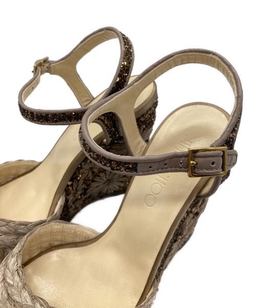 JIMMY CHOO（ジミーチュウ）JIMMY CHOO (ジミーチュウ) ウェッジソールパンプス ブラウン サイズ:37の古着・服飾アイテム