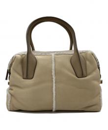 TOD'S（トッズ）の古着「ファー付レザーハンドバッグ」