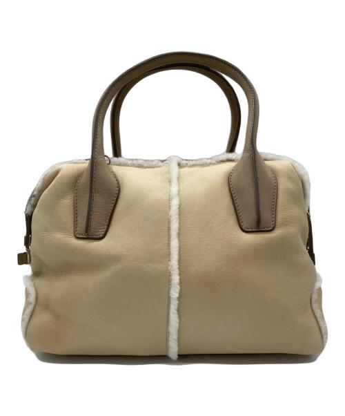 TOD'S（トッズ）TOD'S (トッズ) ファー付レザーハンドバッグの古着・服飾アイテム