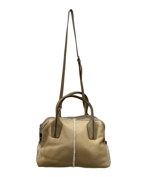 TOD'S（トッズ）TOD'S (トッズ) ファー付レザーハンドバッグの古着・服飾アイテム