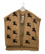 BURBERRYバーバリー）の古着「ニットベストジャケット」｜ベージュ×ブラック