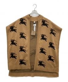 BURBERRY（バーバリー）の古着「ニットベストジャケット」｜ベージュ×ブラック