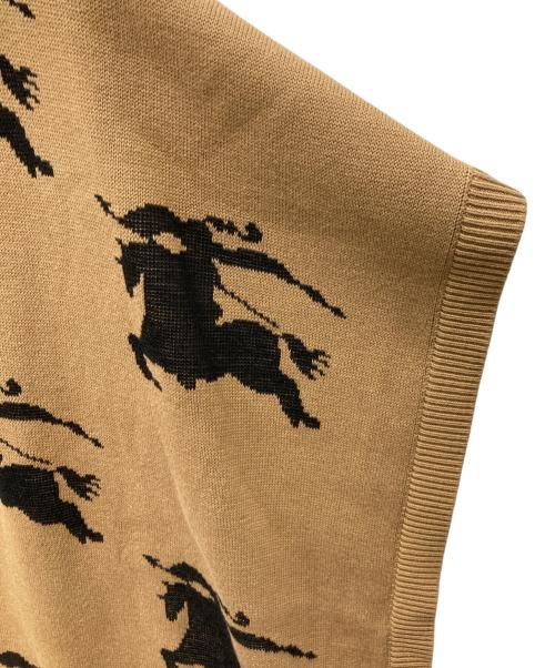 BURBERRY（バーバリー）BURBERRY (バーバリー) ニットベストジャケット ベージュ×ブラック サイズ:ONE SIZEの古着・服飾アイテム