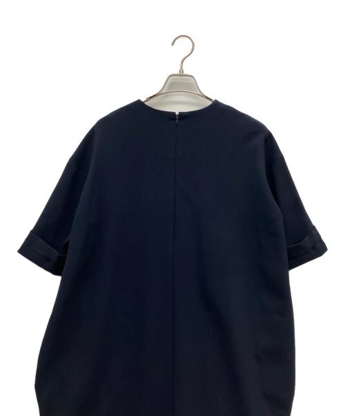 ENFOLD（エンフォルド）ENFOLD (エンフォルド) 半袖ワンピース ネイビー サイズ:36の古着・服飾アイテム