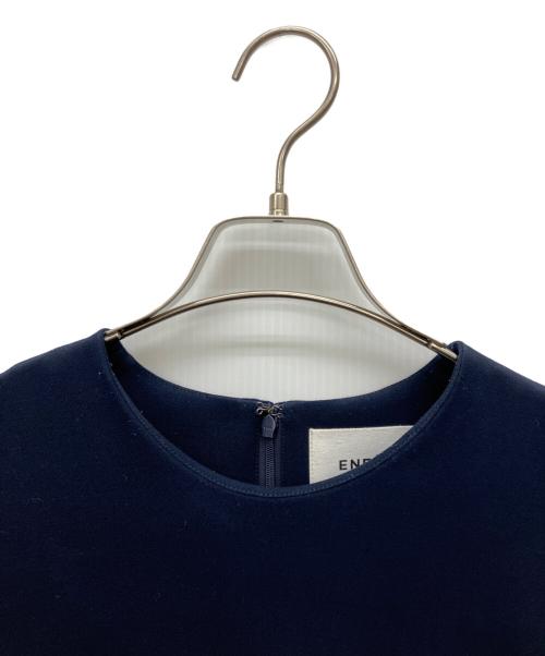 ENFOLD（エンフォルド）ENFOLD (エンフォルド) 半袖ワンピース ネイビー サイズ:36の古着・服飾アイテム