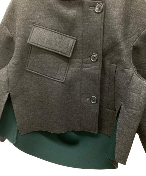 ENFOLD（エンフォルド）ENFOLD (エンフォルド) ウールボンディングショートコート グレー サイズ:38の古着・服飾アイテム