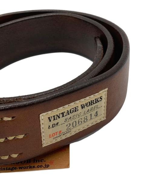 VINTAGE WORKS（ヴィンテージワークス）VINTAGE WORKS (ヴィンテージワークス) レザーベルト ダークブラウン 未使用品の古着・服飾アイテム