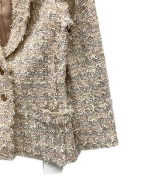 CELFORD（セルフォード）CELFORD (セルフォード) ツイードジャケット ピンクベージュ サイズ:M 未使用品の古着・服飾アイテム