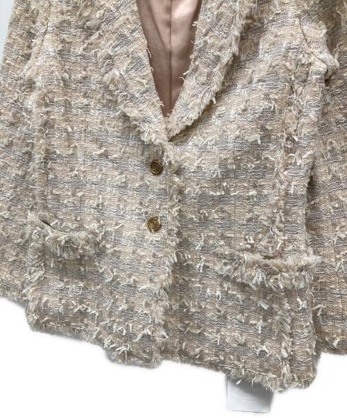 CELFORD（セルフォード）CELFORD (セルフォード) ツイードジャケット ピンクベージュ サイズ:M 未使用品の古着・服飾アイテム