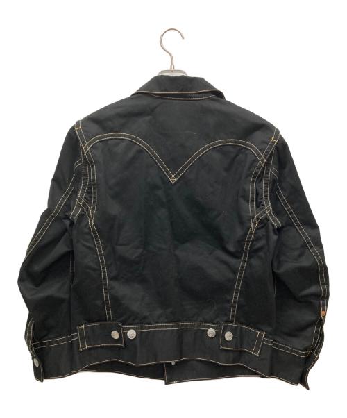 LEVI'S（リーバイス）Levi's (リーバイス) COMME des GARCONS (コムデギャルソン) JUNYA WATANABE MAN (ジュンヤワタナベマン) ステッチデザイントラッカージャケット ブラック サイズ:Mの古着・服飾アイテム