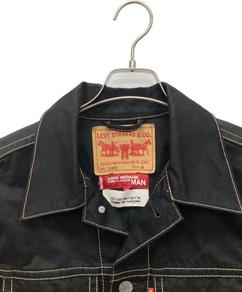 LEVI'S（リーバイス）Levi's (リーバイス) COMME des GARCONS (コムデギャルソン) JUNYA WATANABE MAN (ジュンヤワタナベマン) ステッチデザイントラッカージャケット ブラック サイズ:Mの古着・服飾アイテム
