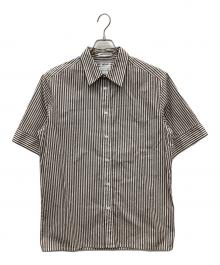 MADISON BLUE（マディソンブルー）の古着「RELAXED FIT S/S SH」｜ブラウン×ホワイト
