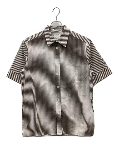 MADISON BLUE（マディソンブルー）MADISON BLUE (マディソンブルー) RELAXED FIT S/S SH ブラウン×ホワイト サイズ:02の古着・服飾アイテム