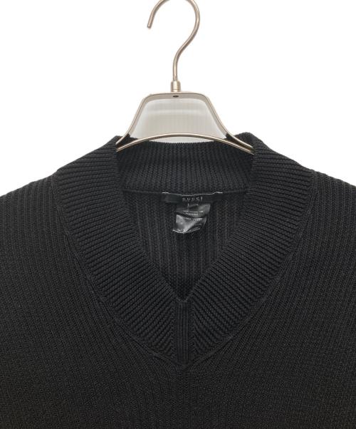 GUCCI（グッチ）GUCCI (グッチ) Vネックニット ブラック サイズ:Mの古着・服飾アイテム