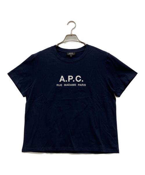 A.P.C.（アーペーセー）A.P.C. (アーペーセー) 半袖カットソー ネイビー サイズ:Ｌの古着・服飾アイテム