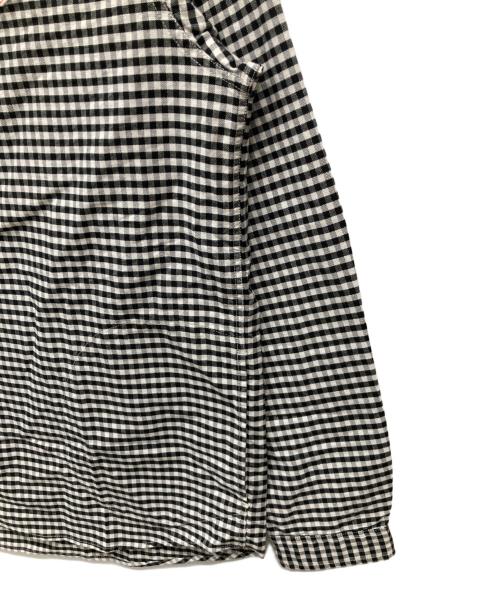 DANTON（ダントン）DANTON (ダントン) バンドカラーシャツ ブラック×ホワイト サイズ:40の古着・服飾アイテム