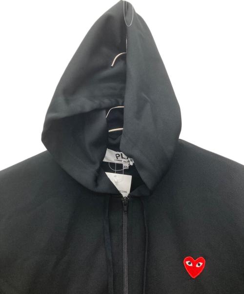 PLAY COMME des GARCONS（プレイコムデギャルソン）PLAY COMME des GARCONS (プレイコムデギャルソン) ジップパーカー ブラック サイズ:XXL 未使用品の古着・服飾アイテム