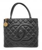 CHANELシャネル）の古着「ミディアムトートバッグ」｜ブラック