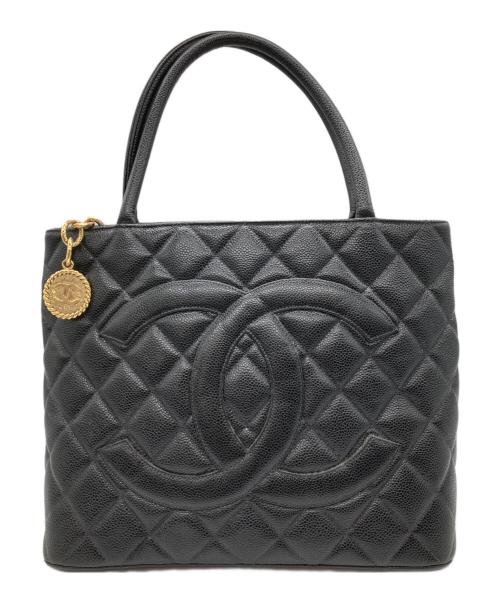 CHANEL（シャネル）CHANEL (シャネル) ミディアムトートバッグ ブラックの古着・服飾アイテム