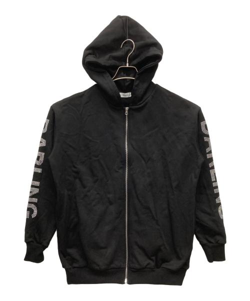 darich（ダーリッチ）darich (ダーリッチ) クリスタルロゴビッグパーカー ブラック サイズ:FREEの古着・服飾アイテム