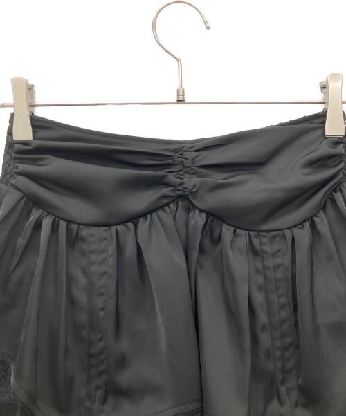 darich（ダーリッチ）darich (ダーリッチ) ランダムフリルミニスカート ブラック サイズ:FREE 未使用品の古着・服飾アイテム